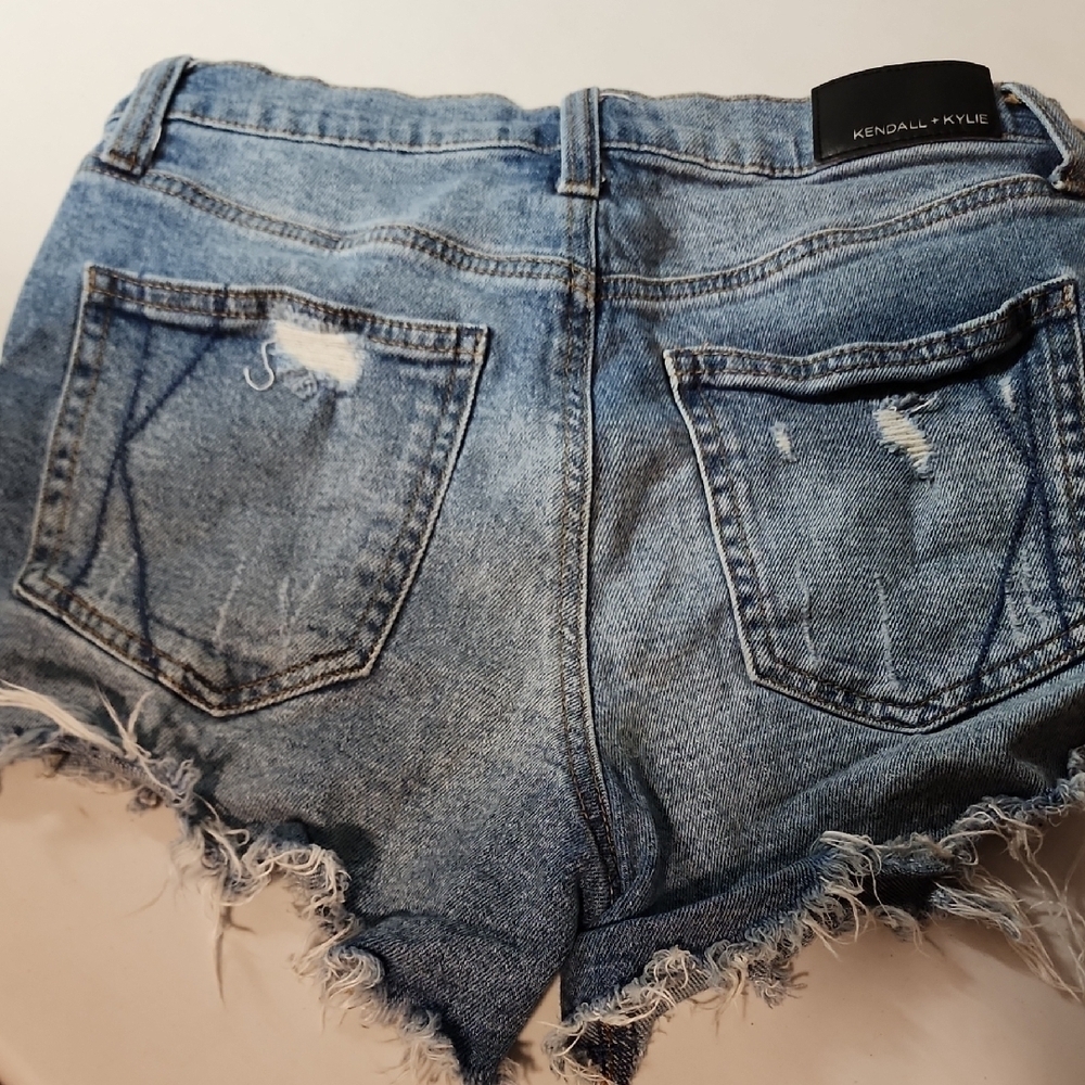Kendall & Kylie Blue High-Waisted Jean Shorts